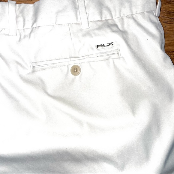 Ralph Lauren RLX Flat Front 100% Polyester Beige Golf Shorts Men’s 36 (Actual 38 - Picture 7 of 7